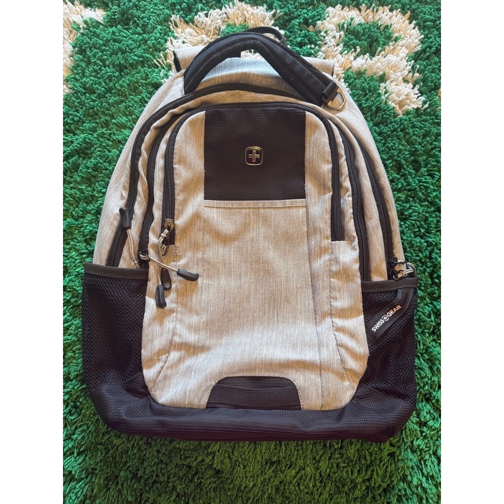 SwissGear Airflow Backpack Unisex Large Grey Black Good Multi-Pocket Travel Bag